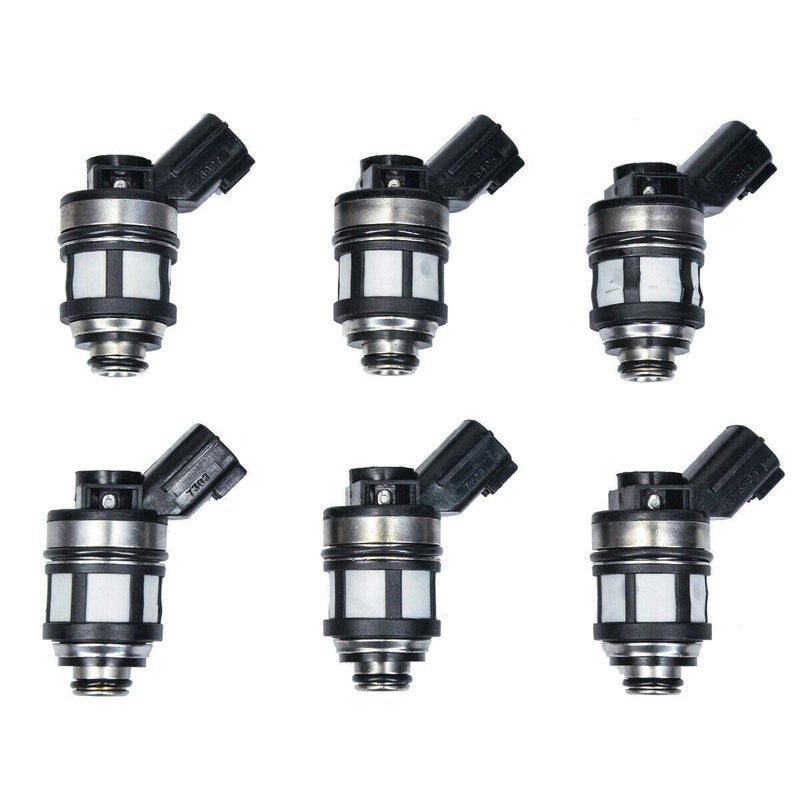 IXGKHC مجموعة IXGKHC من 6 قطع من حقن الوقود JS23-1 16600-38Y10 تناسب 1996 1997 1998 1999 2000 2001 2002 2003 2004 بديل لنيسان فرونتير باثفايندر إكستيرا 3.3 لتر - Image 1